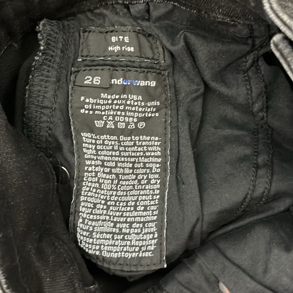 Alexander Wang Stovepipe Slit Hem Denim Flat Back Trouser Denim Jeans - Picture 9 of 9